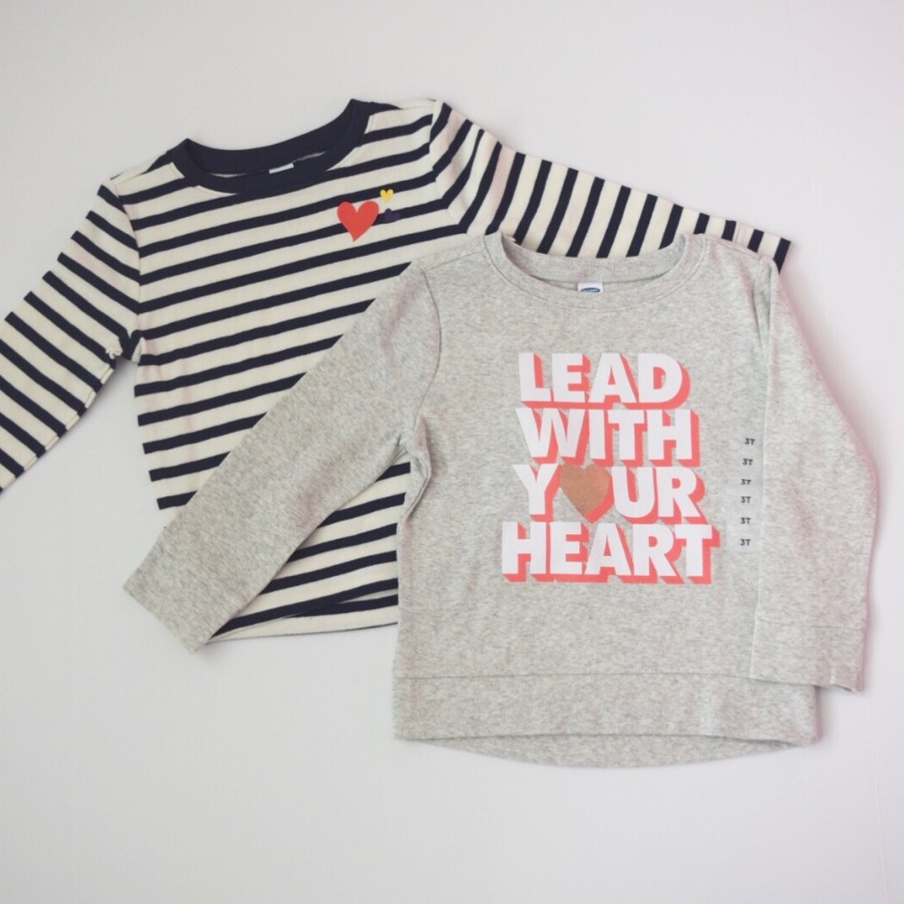 Bundle of 2 NWT Old Navy Toddler Girl Sweatshirts